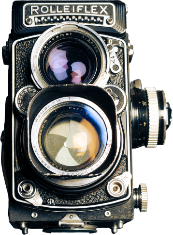 On brand Vintage Camera showcasing the branding and photography optic studios can serve you.