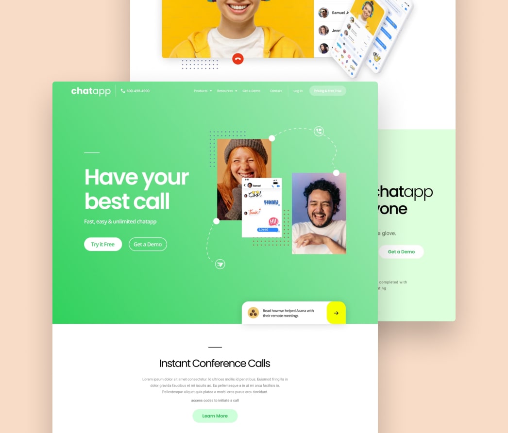 A mockup of a project