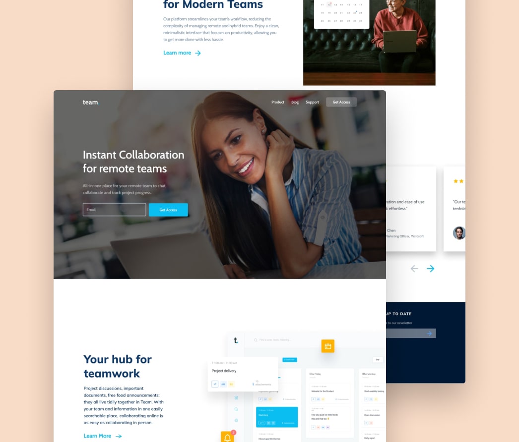 A mockup of a project