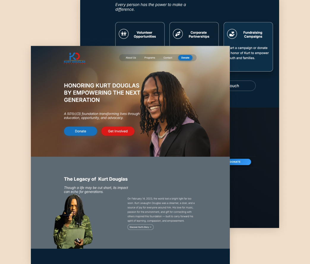 A mockup of a project