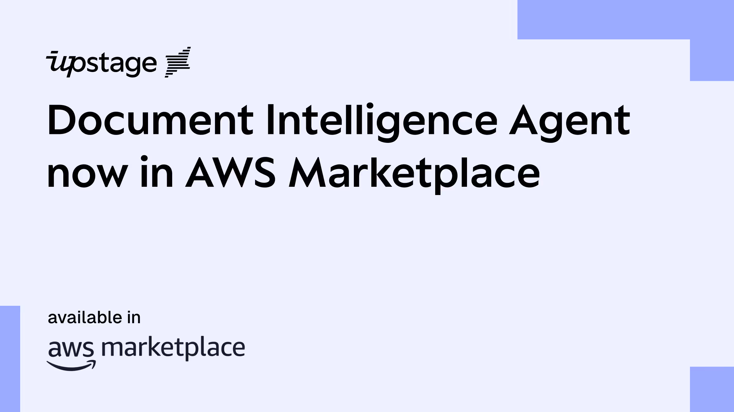 Upstage Document Intelligence Now Available on the AWS AI Agent Marketplace
