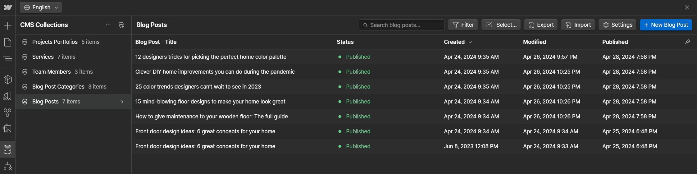 CMS Collection - Builders X Webflow Template
