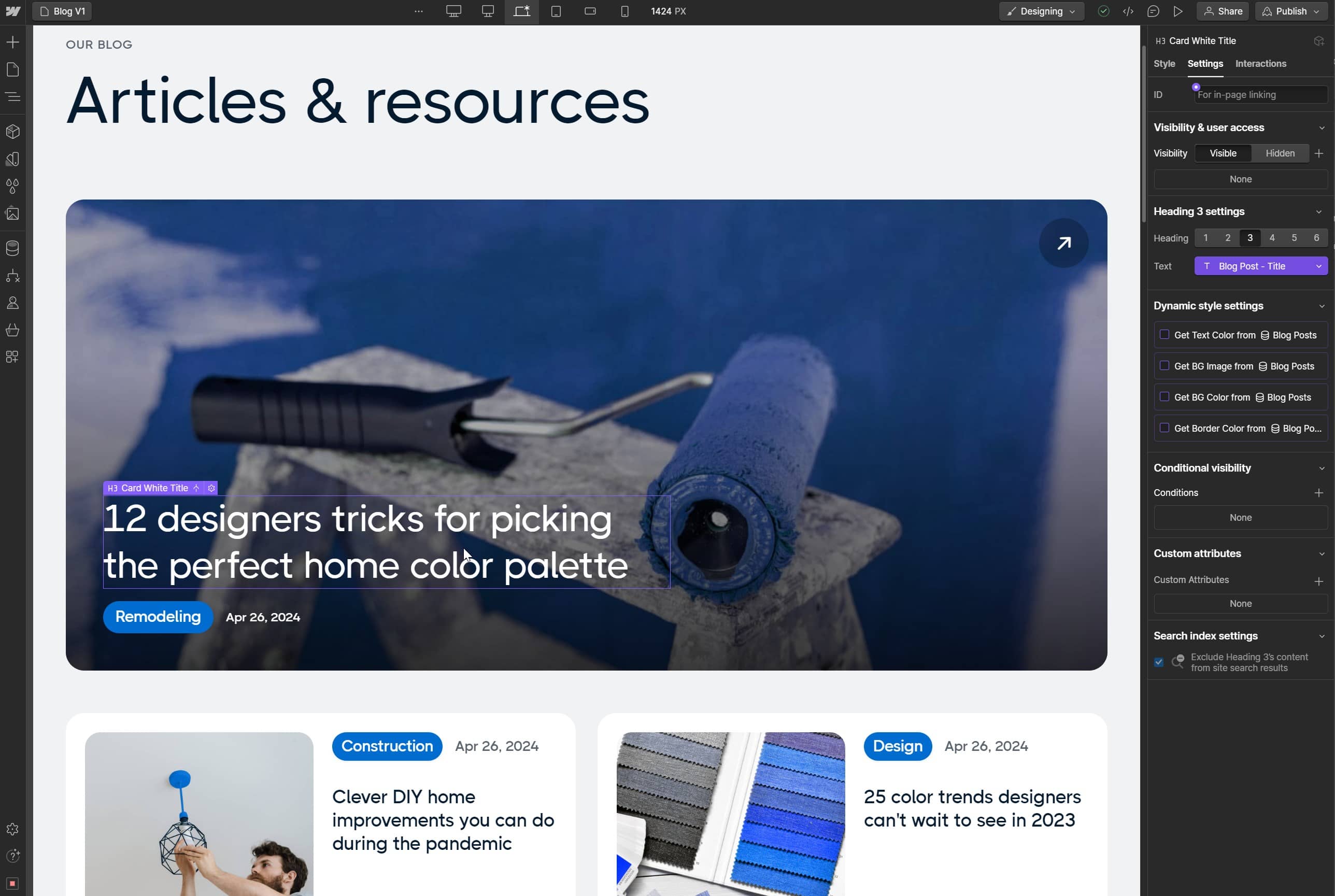 CMS Content - Builders X Webflow Template
