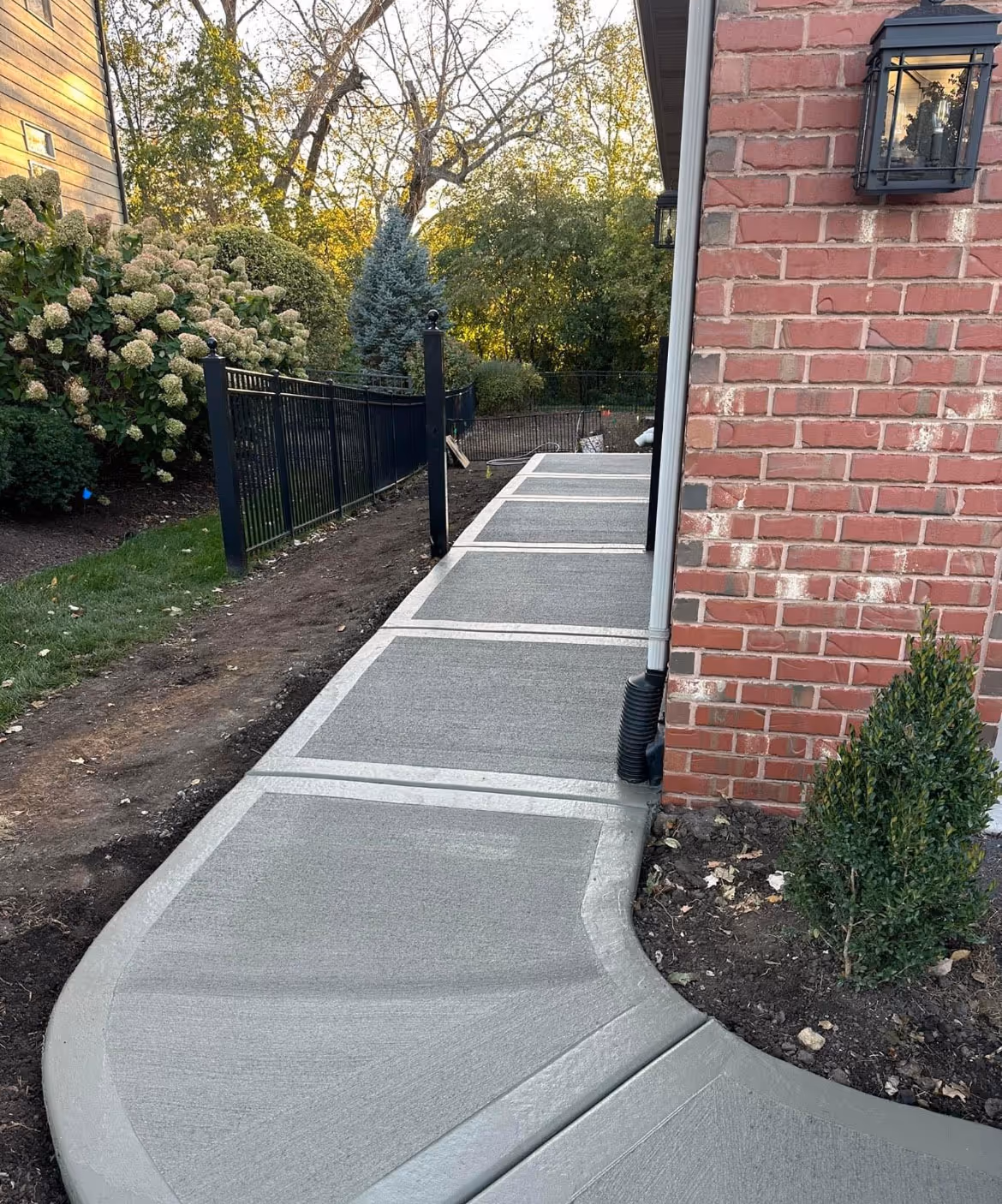 Concrete paver installation for a Lockport home.