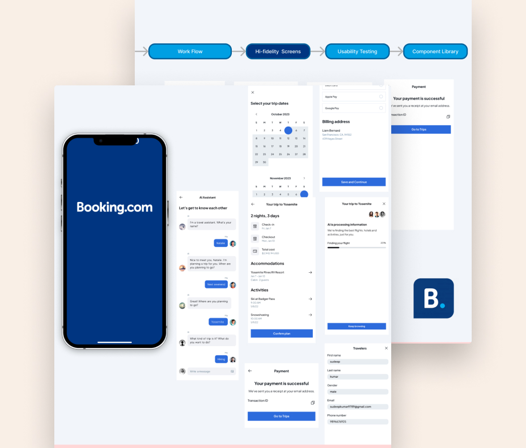 A mockup of a project