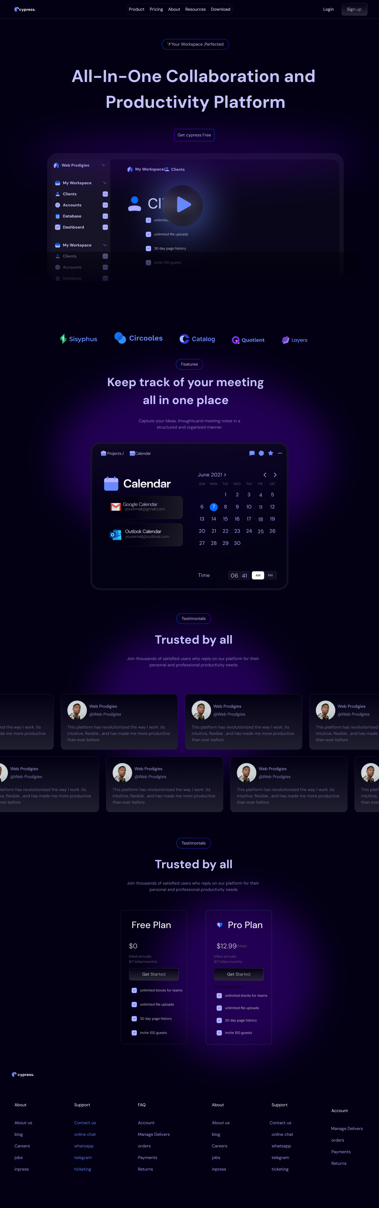 A screenshot of web page