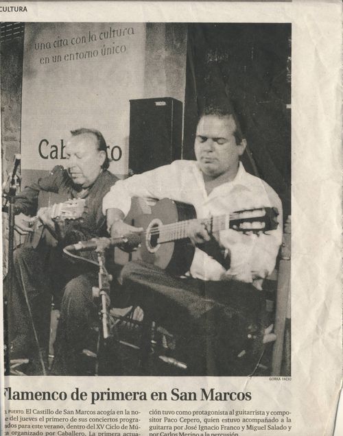 Paco Cepero y José Ignacio Franco en el castillo de San Marcos (Puerto de Santa Maria)