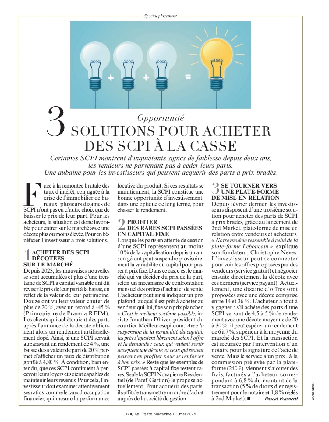 SCPI à prix cassé : 2ndMarket.fr cité dans Le Figaro Magazine | 2ndMarket
