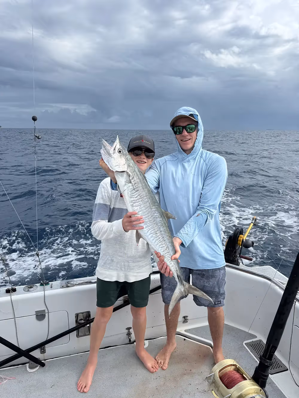 Sean and kid and fish