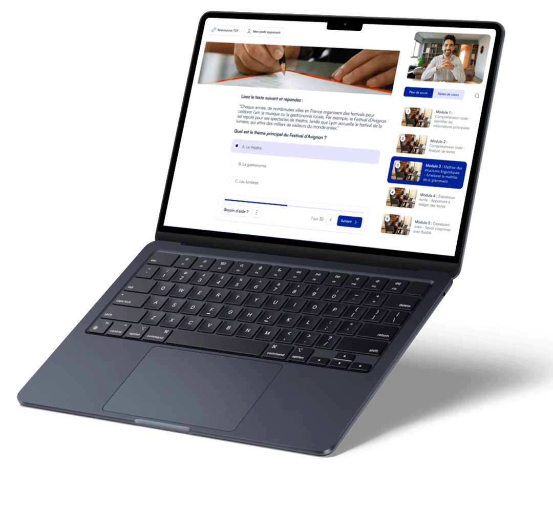 TCF en ligne : Préparation 100% e-learning - EDUF