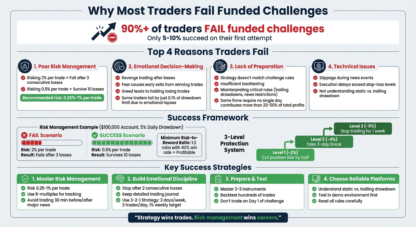 Why 90% of Traders Fail Funded Challenges: Key Statistics and Success Strategies