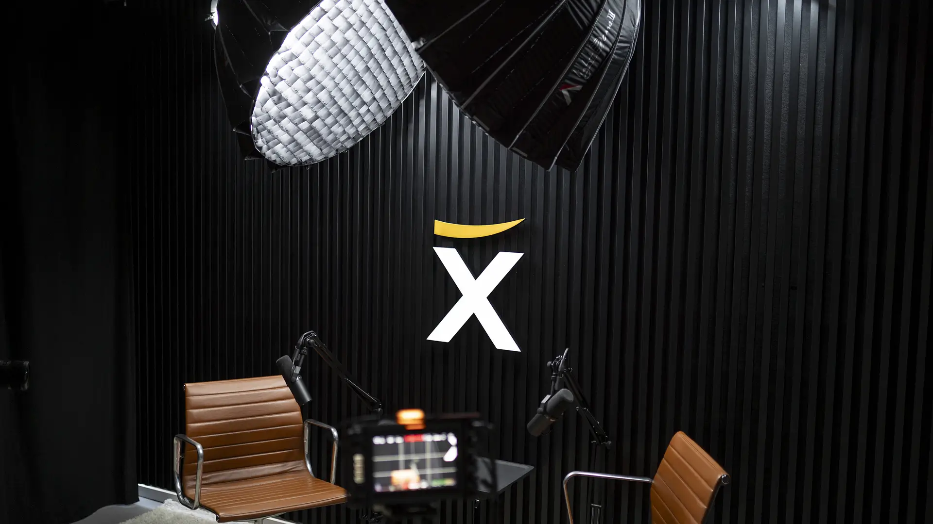 Mittelstars Podcast-Studio, fivekit, hochwertiges Design und Technik.