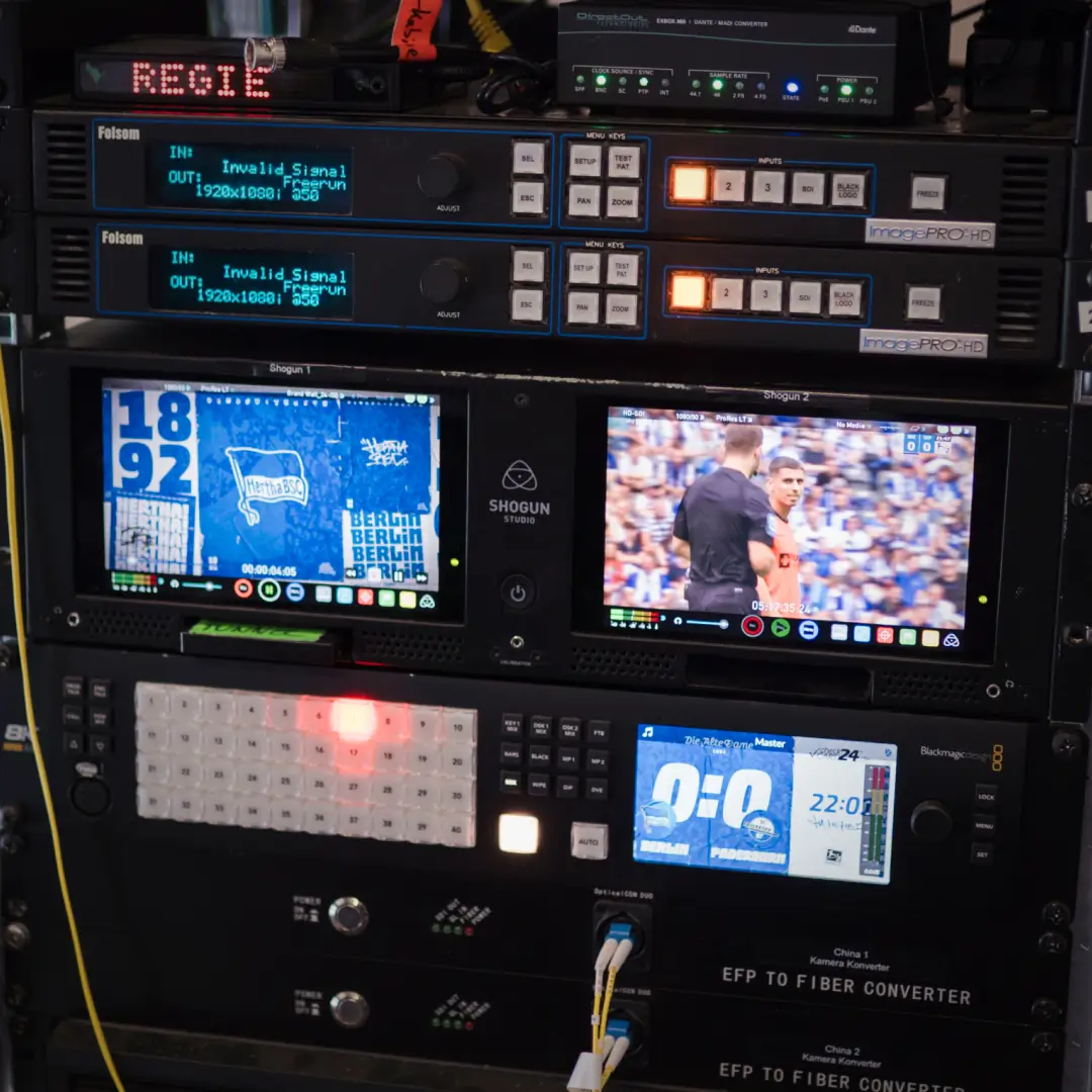 Bundesliga-Content Hertha BSC, fivekit Animationen auf Stadion-LED-Banden.
