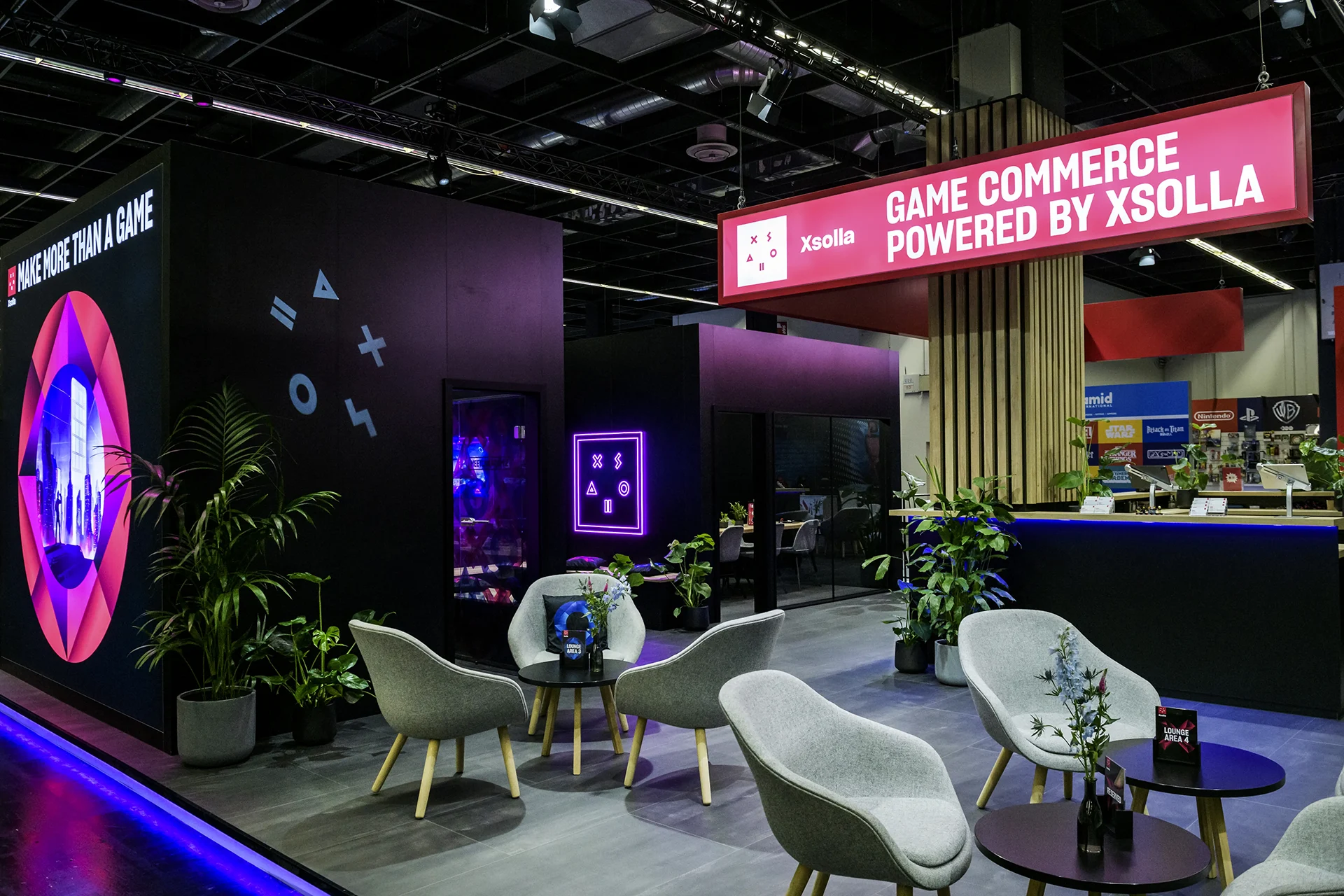 Der Xsolla-Messestand in Köln auf der Gamescom 2023