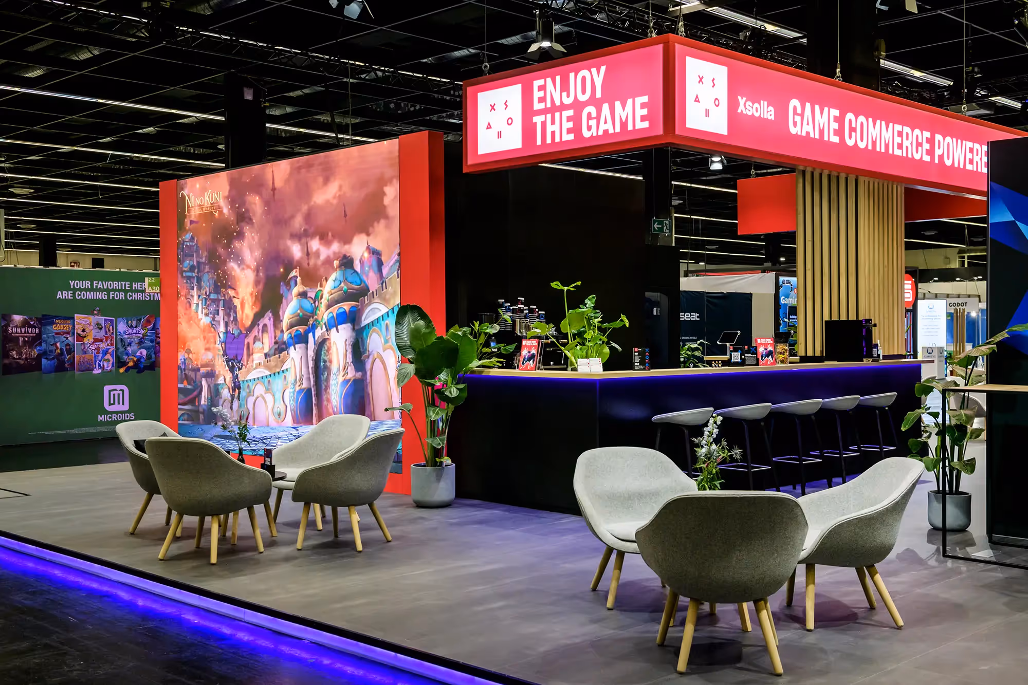 fivekit Agentur: Xsolla Messestand Gamescom 2023 in Köln