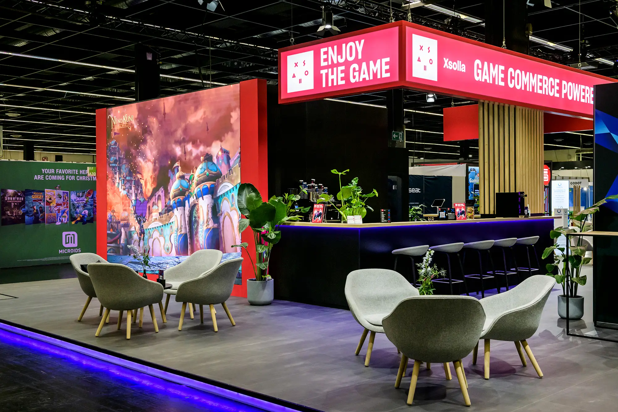 fivekit Agentur: Xsolla Messestand Gamescom 2023 in Köln