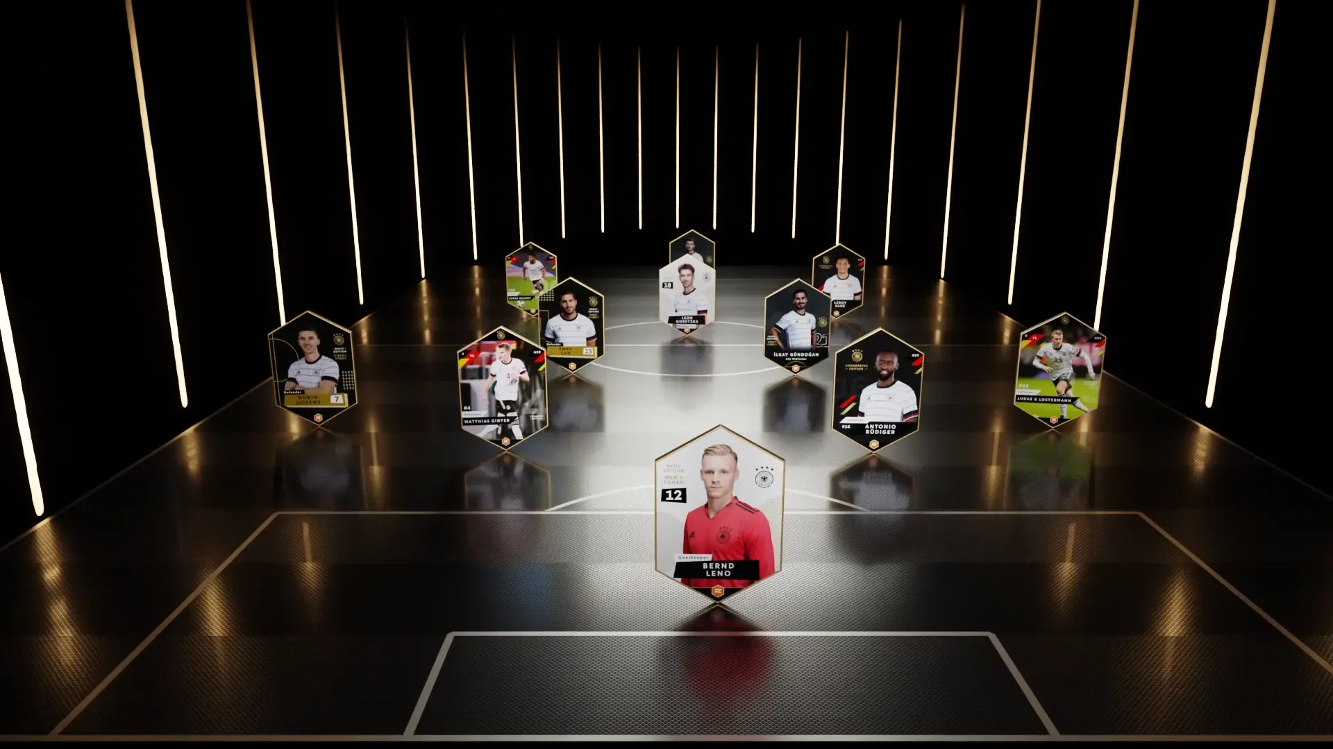 Fanzone Social Launchclip, fivekit, 3D-Animation digitale Sports Trading Cards.
