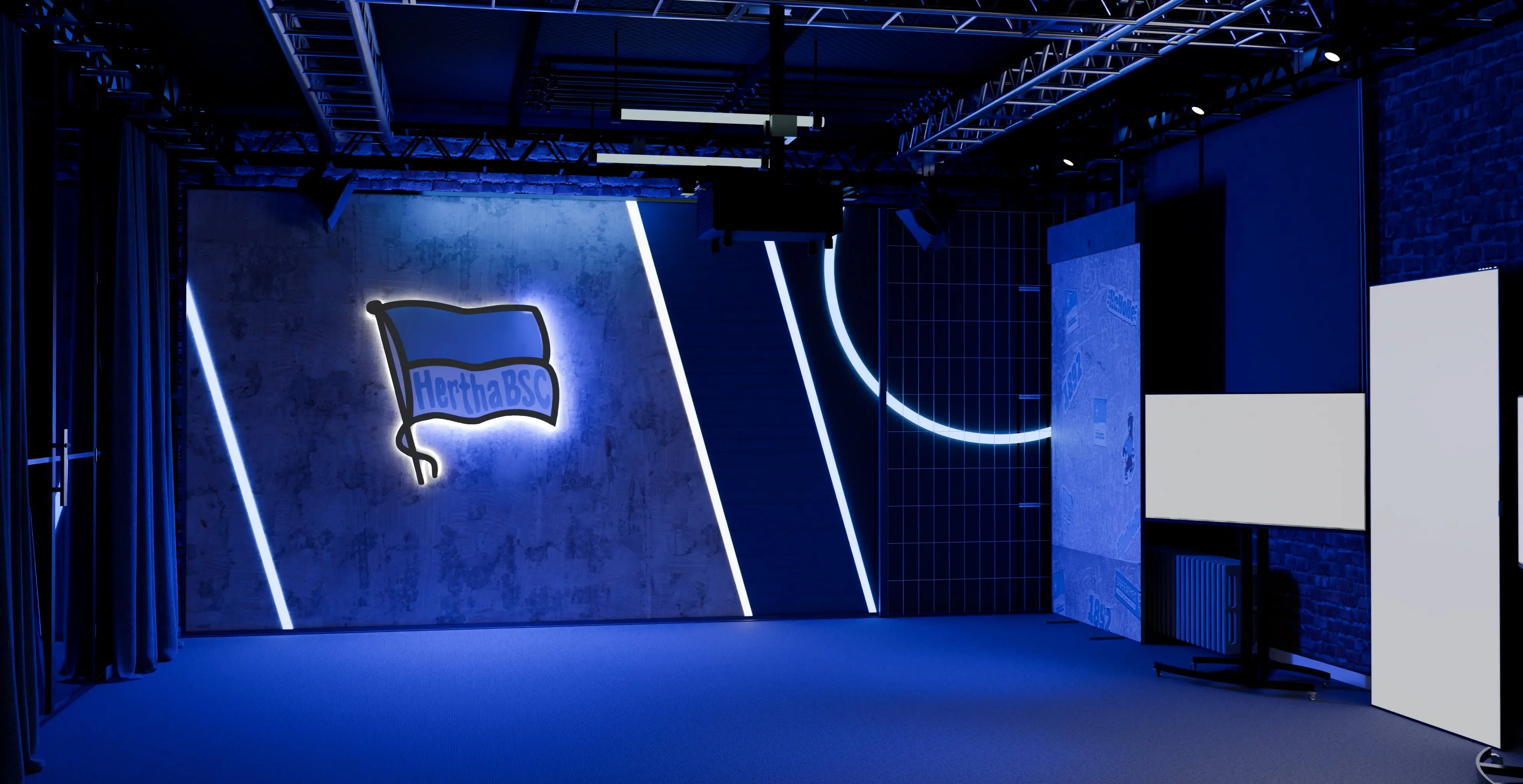 Hertha BSC Mehrzweckstudio, fivekit Projekt, Content Hub und Streaming Set.