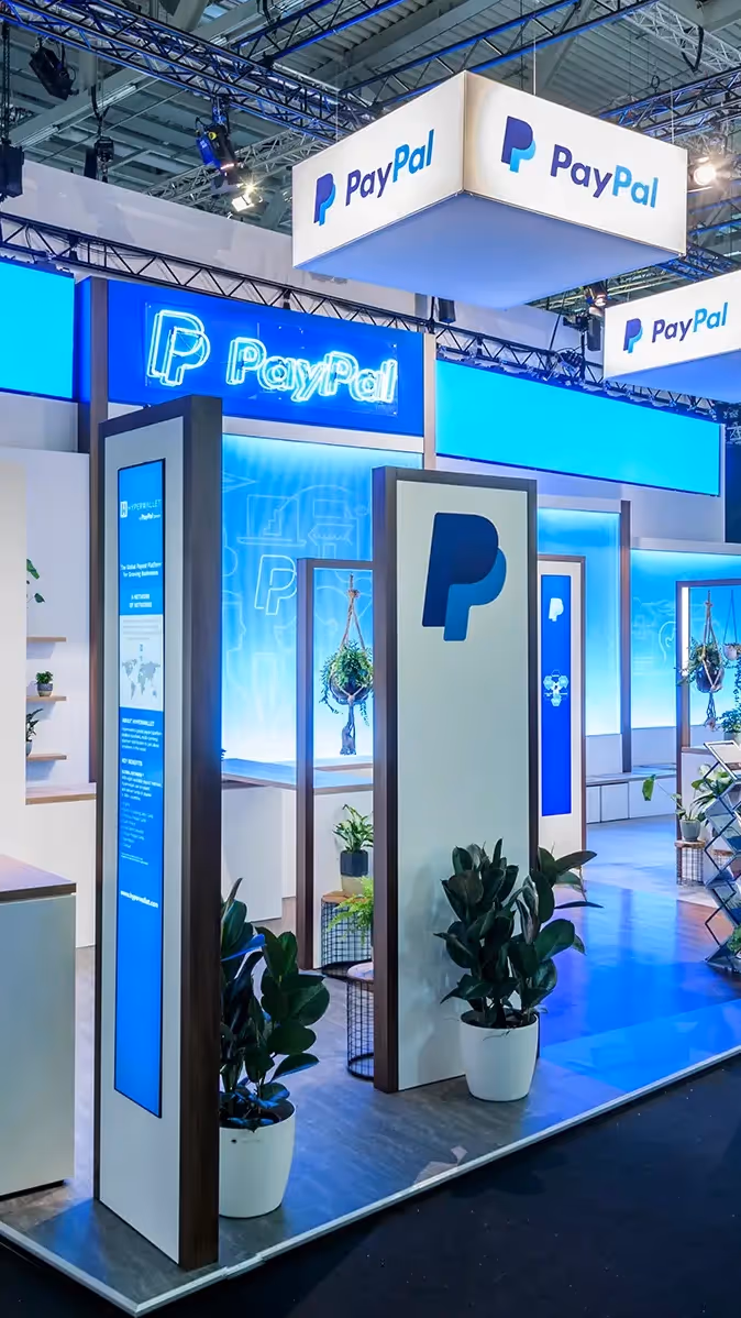 Paypal Messestand von fivekit