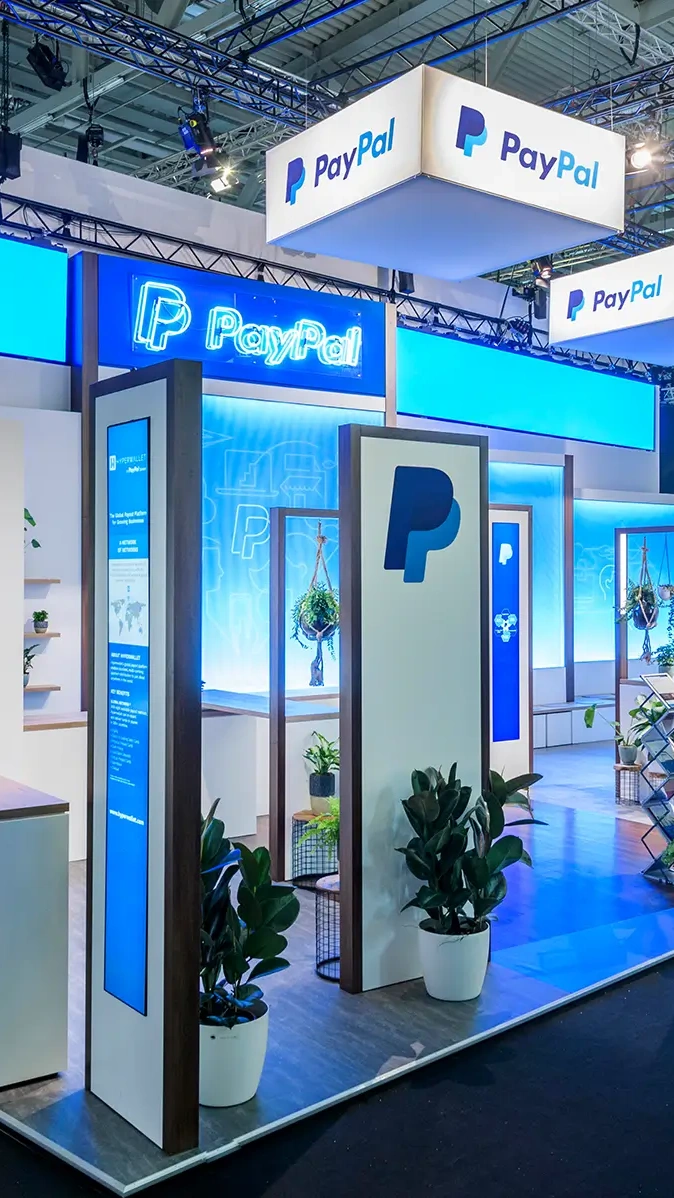 Paypal Messestand von fivekit
