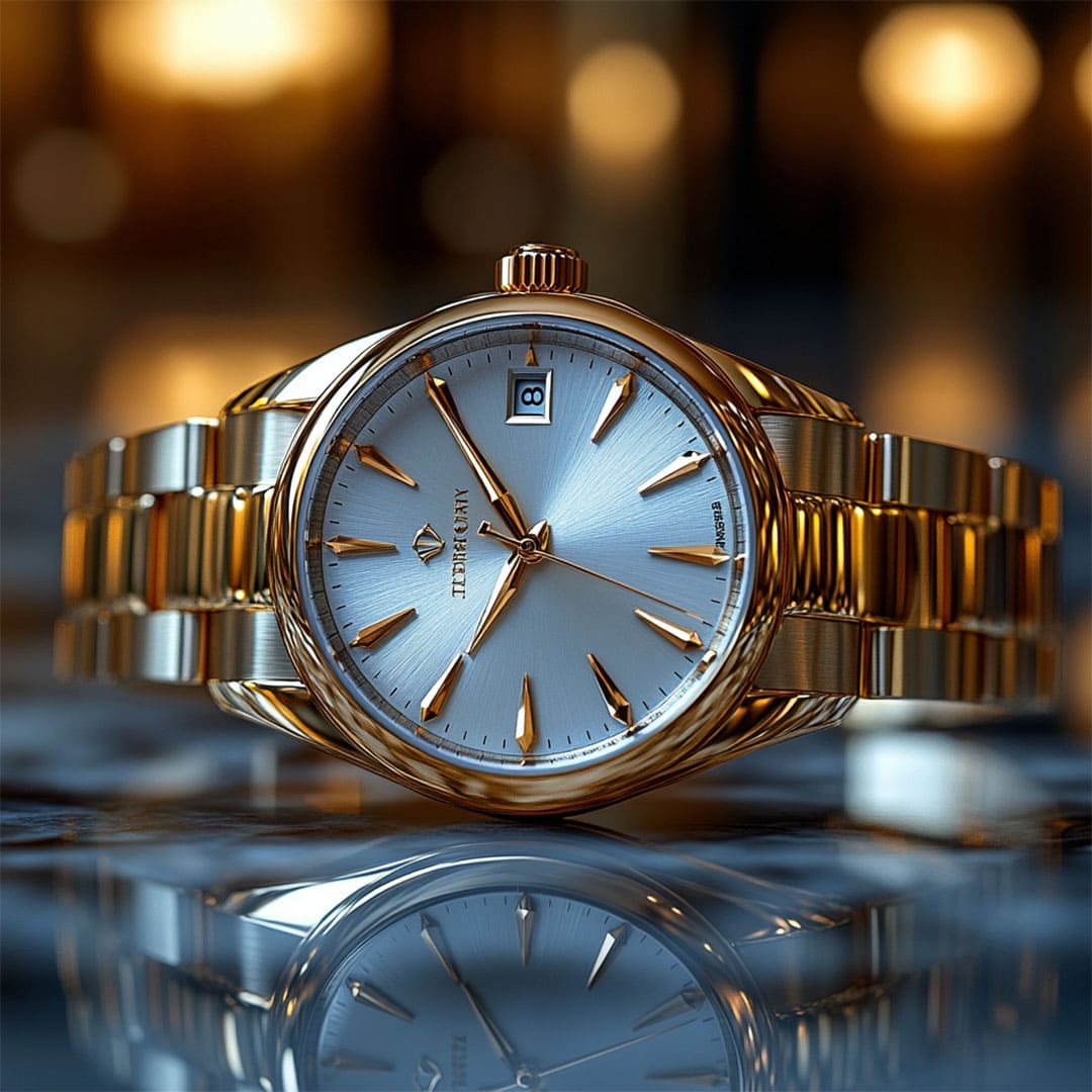 Luxury watch design, ai generated professional product photography