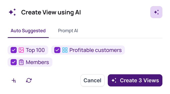 AI suggested views