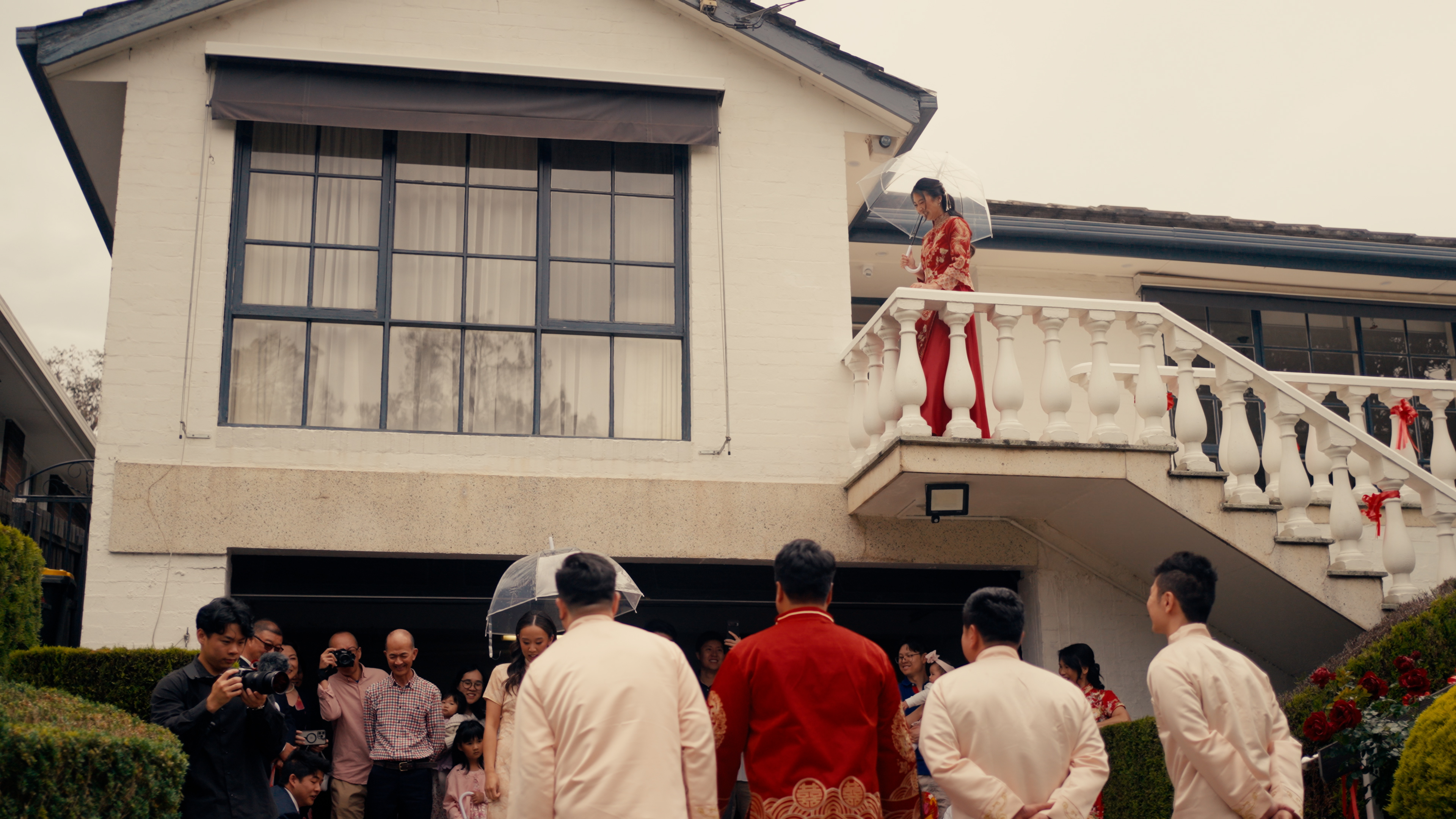 Candid, emotional wedding moment filmed at Rippon Lea Estate