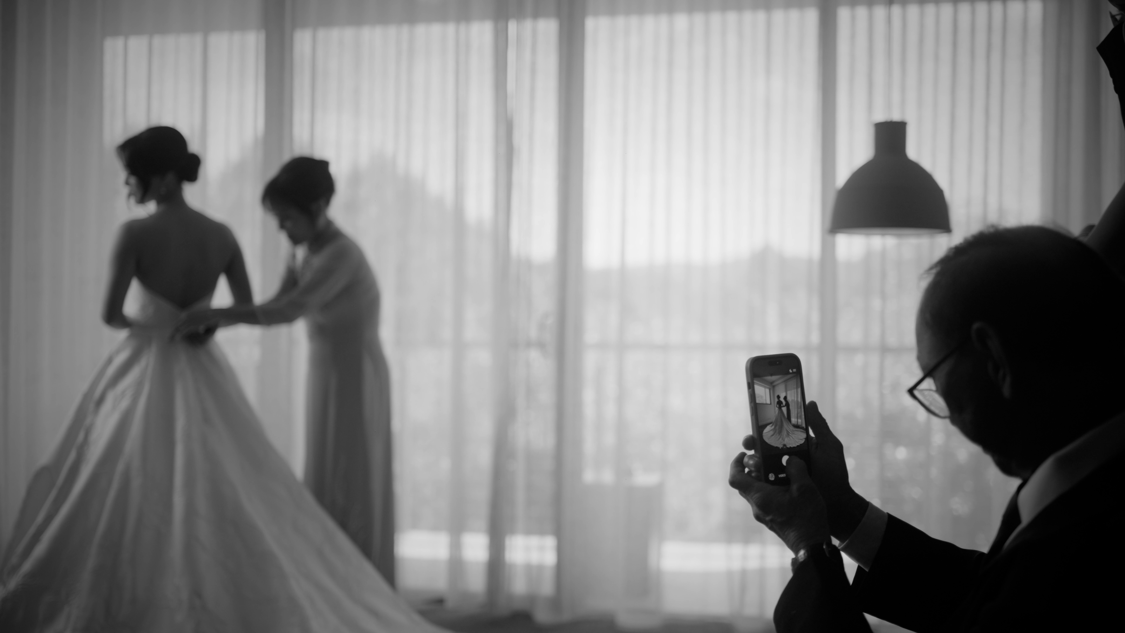 Candid, emotional wedding moment filmed at Acacia Ridge Winery Yarra Valley