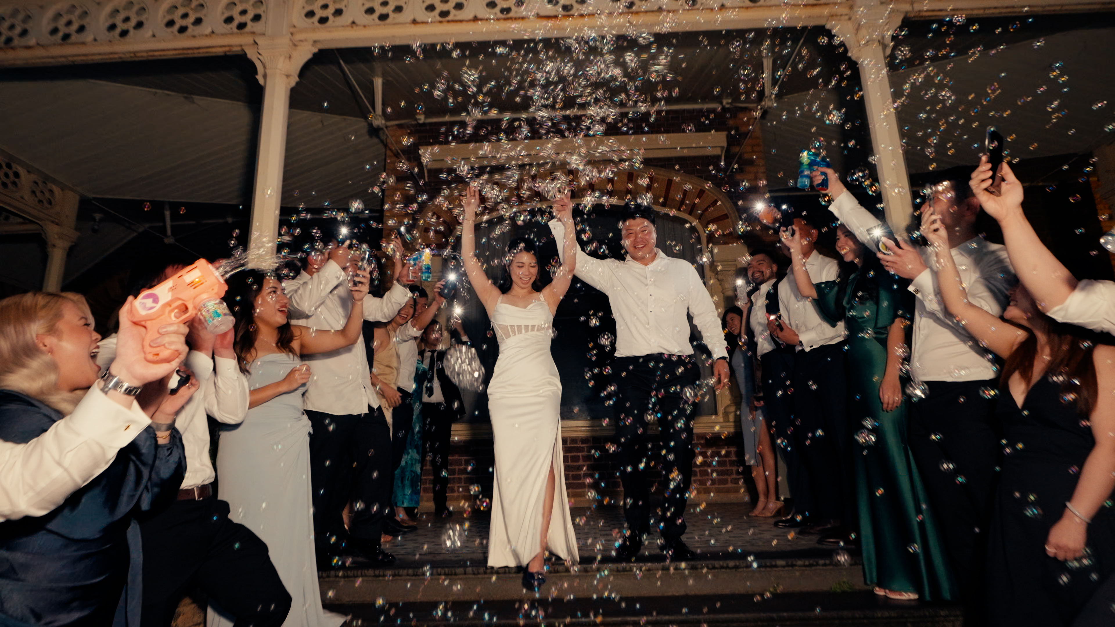 Honest wedding film moment captured at Rippon Lea Estate