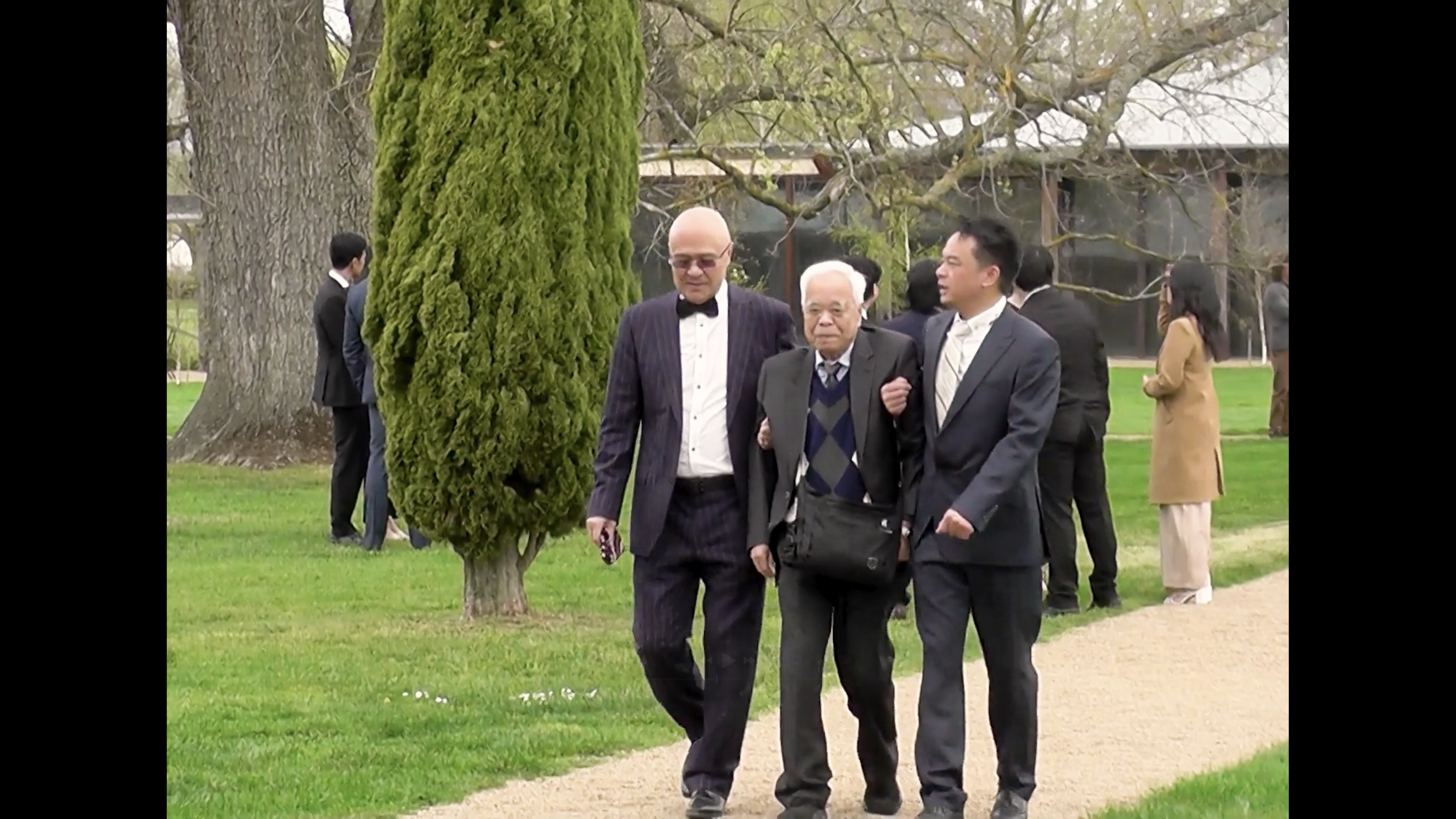 Candid, emotional wedding moment filmed at Stones of the Yarra Valley