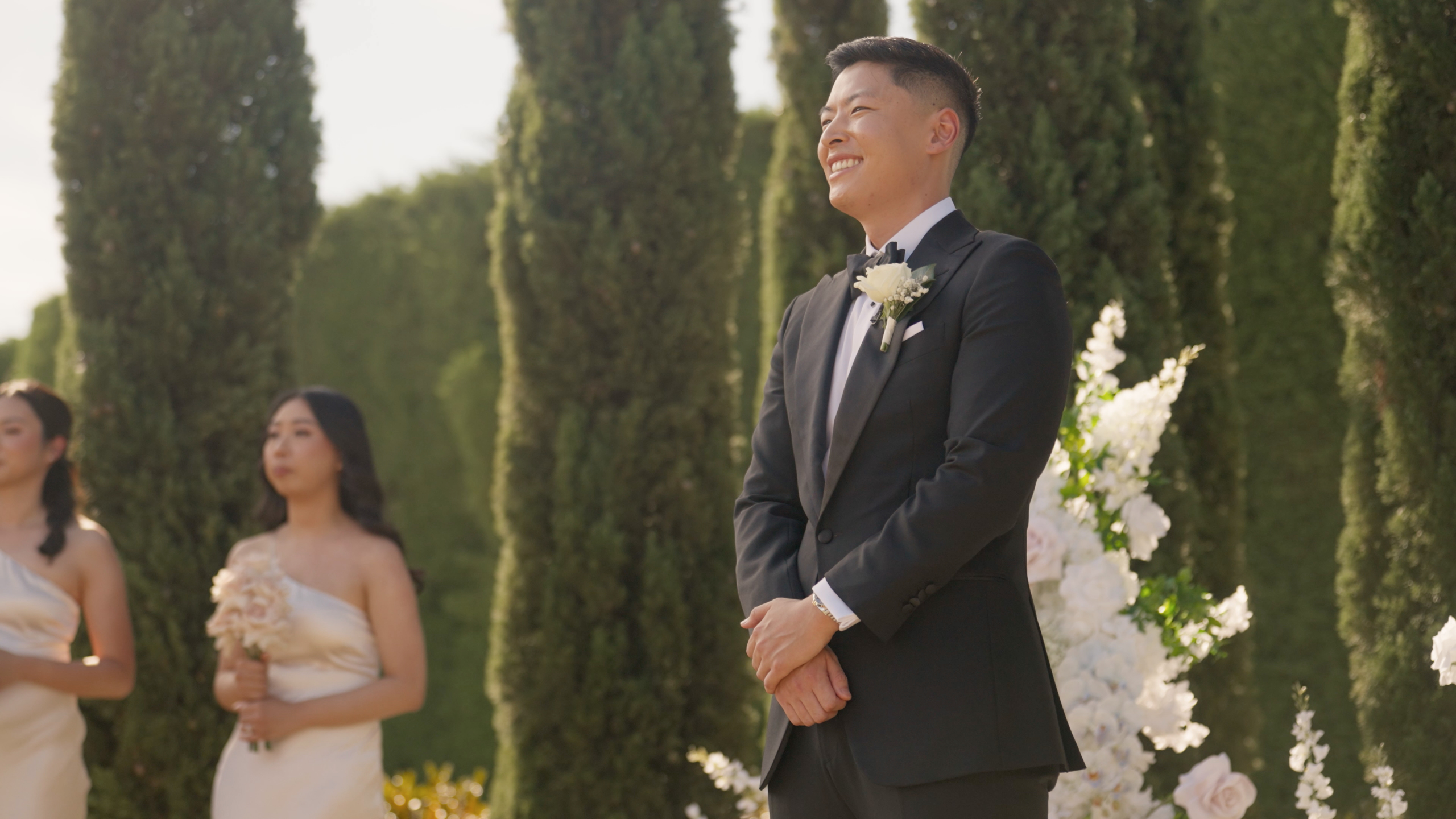 Candid, emotional wedding moment filmed at Coombe Yarra Valley