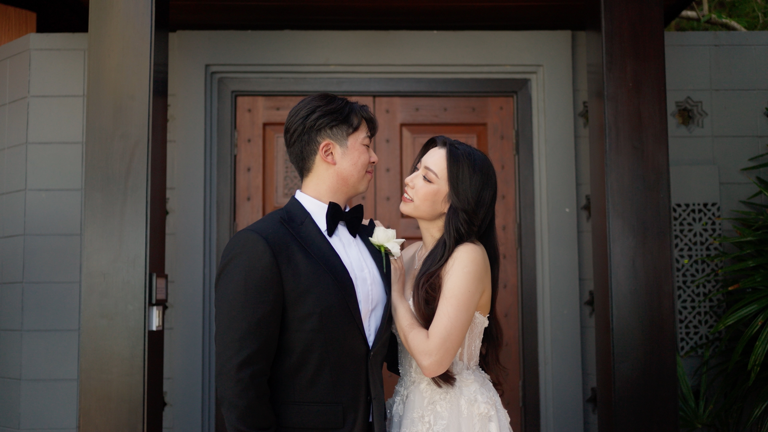 Cinematic wedding film still from Sri Panwa, Phuket