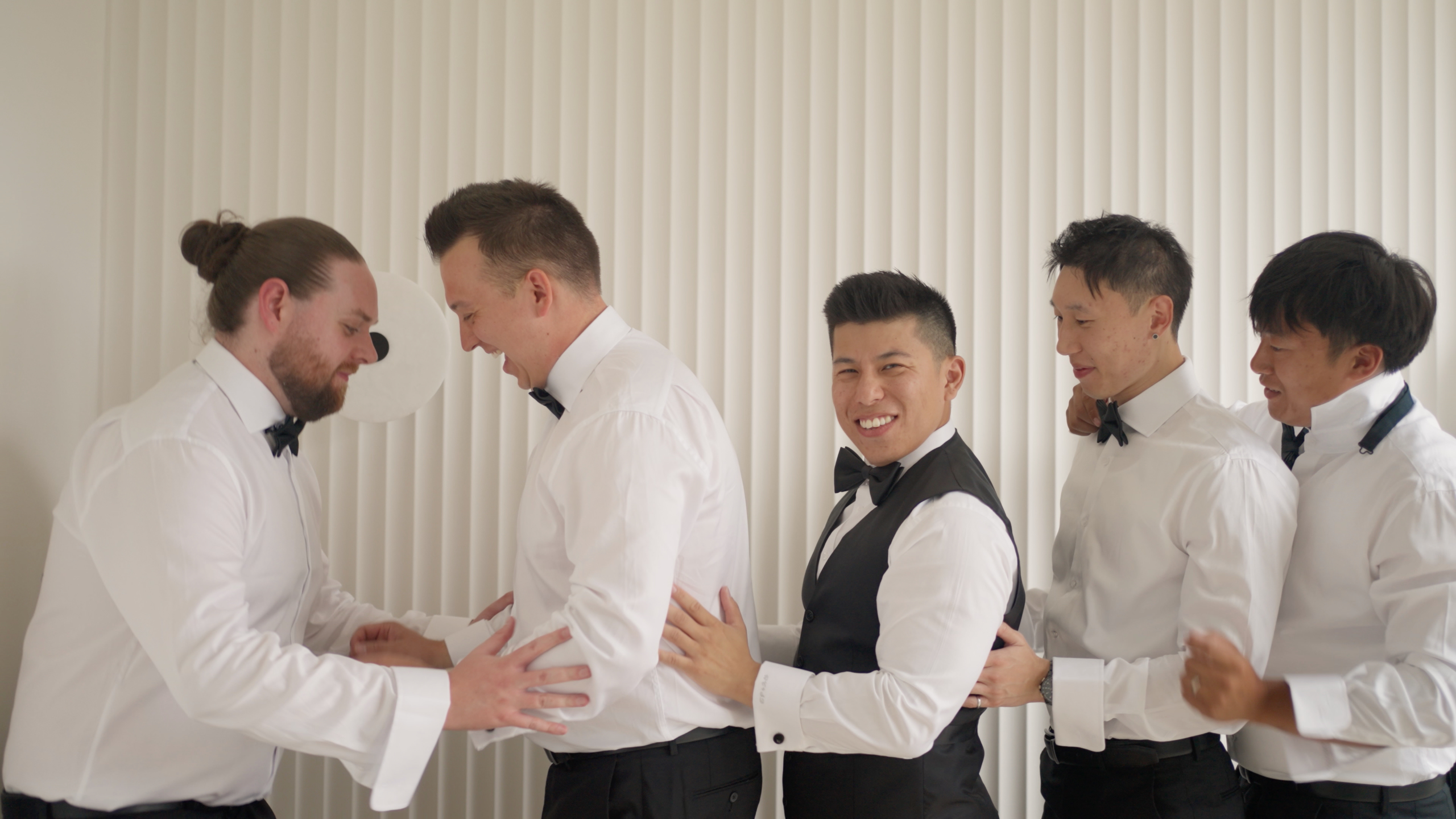 Candid, emotional wedding moment filmed at Carousel, Albert Park