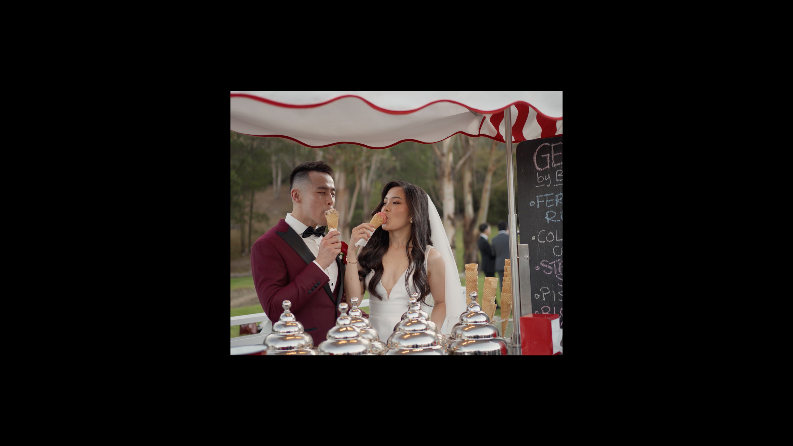 Honest wedding film moment captured at Bramleigh Estate
