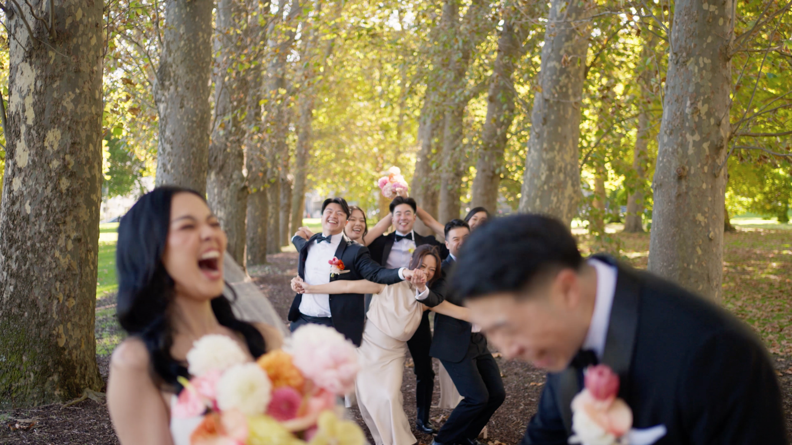 Honest wedding film moment captured at Crown Aviary