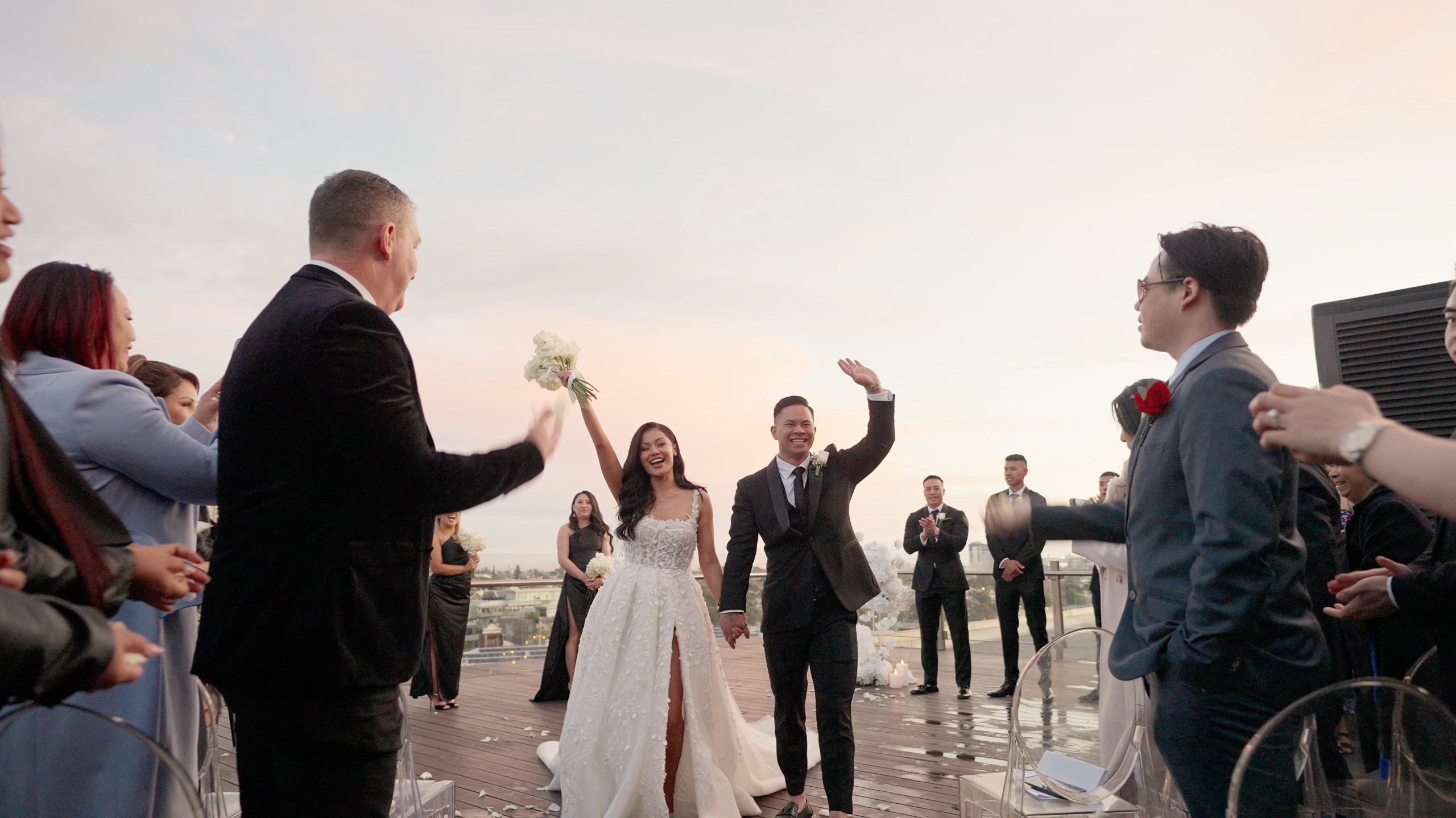 Real Melbourne wedding at Luminare, filmed by Jiang Visuals