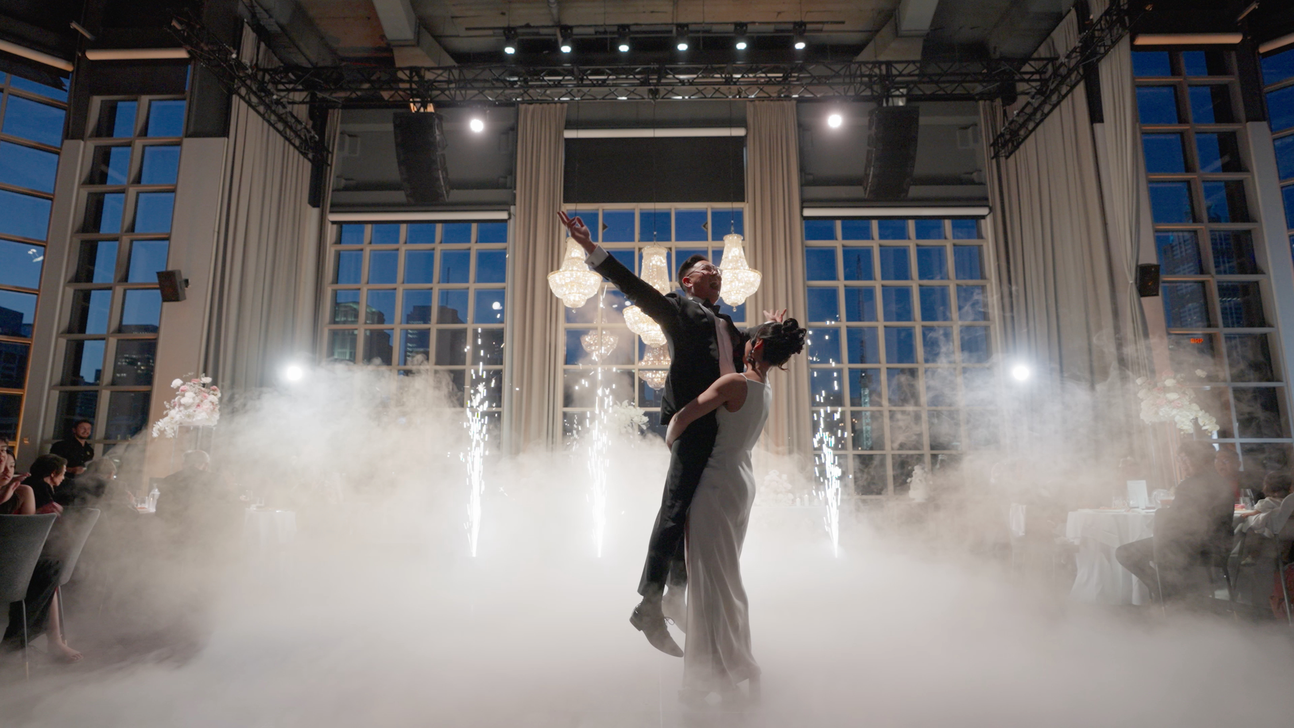 Honest wedding film moment captured at Metropolis Events