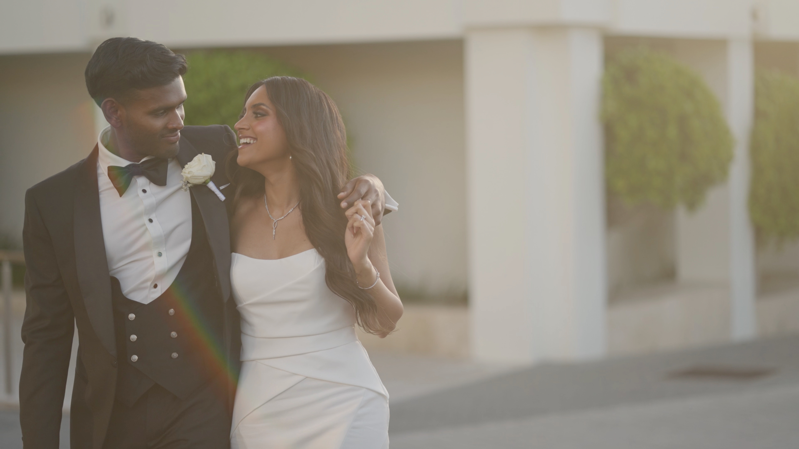 Honest wedding film moment captured at Leonda By The Yarra