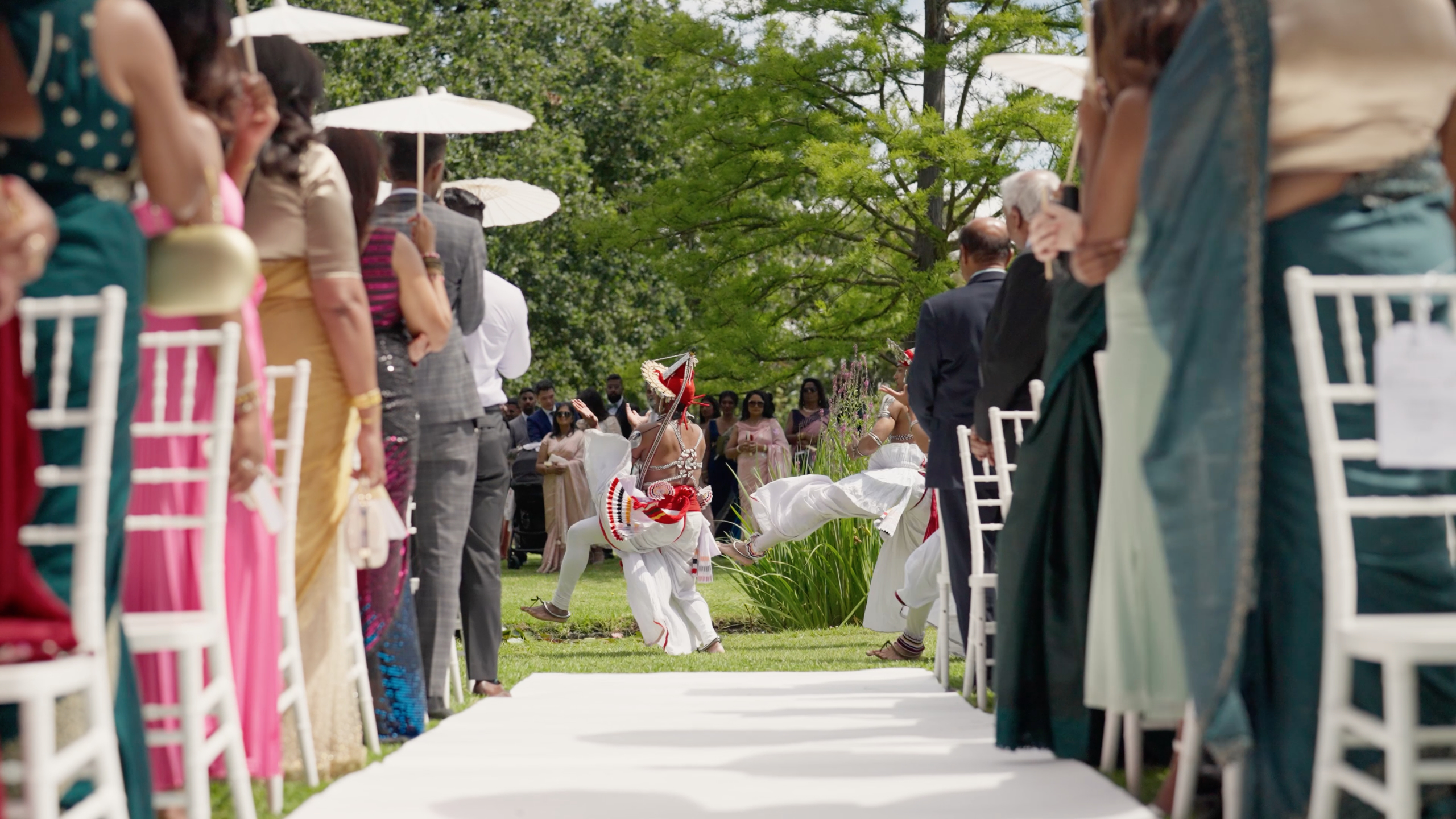 Cinematic wedding film still from Leonda By The Yarra