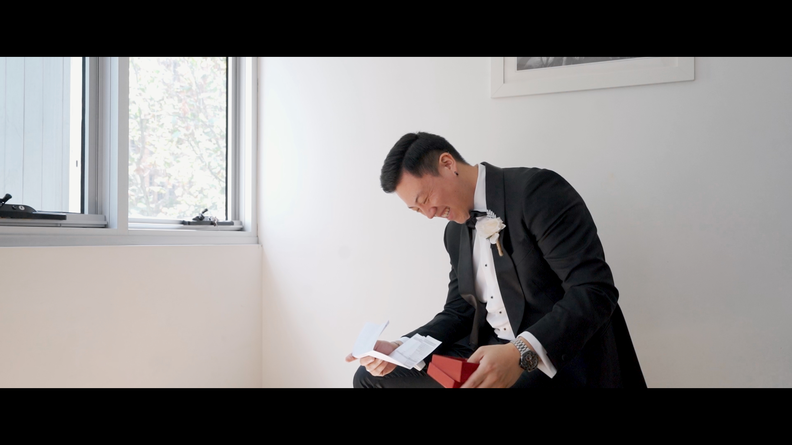 Cinematic wedding film still from W Melbourne