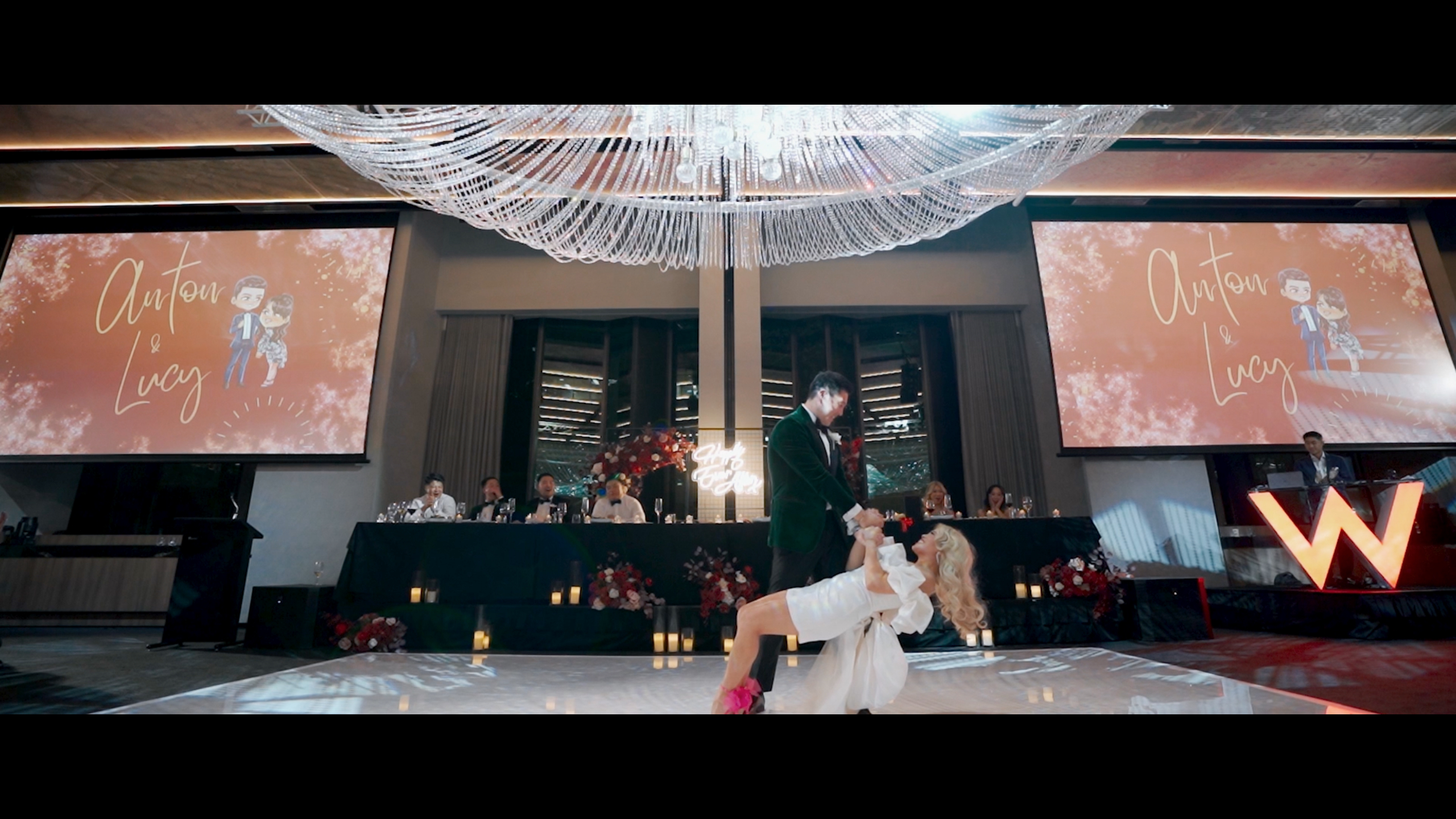 Honest wedding film moment captured at W Melbourne