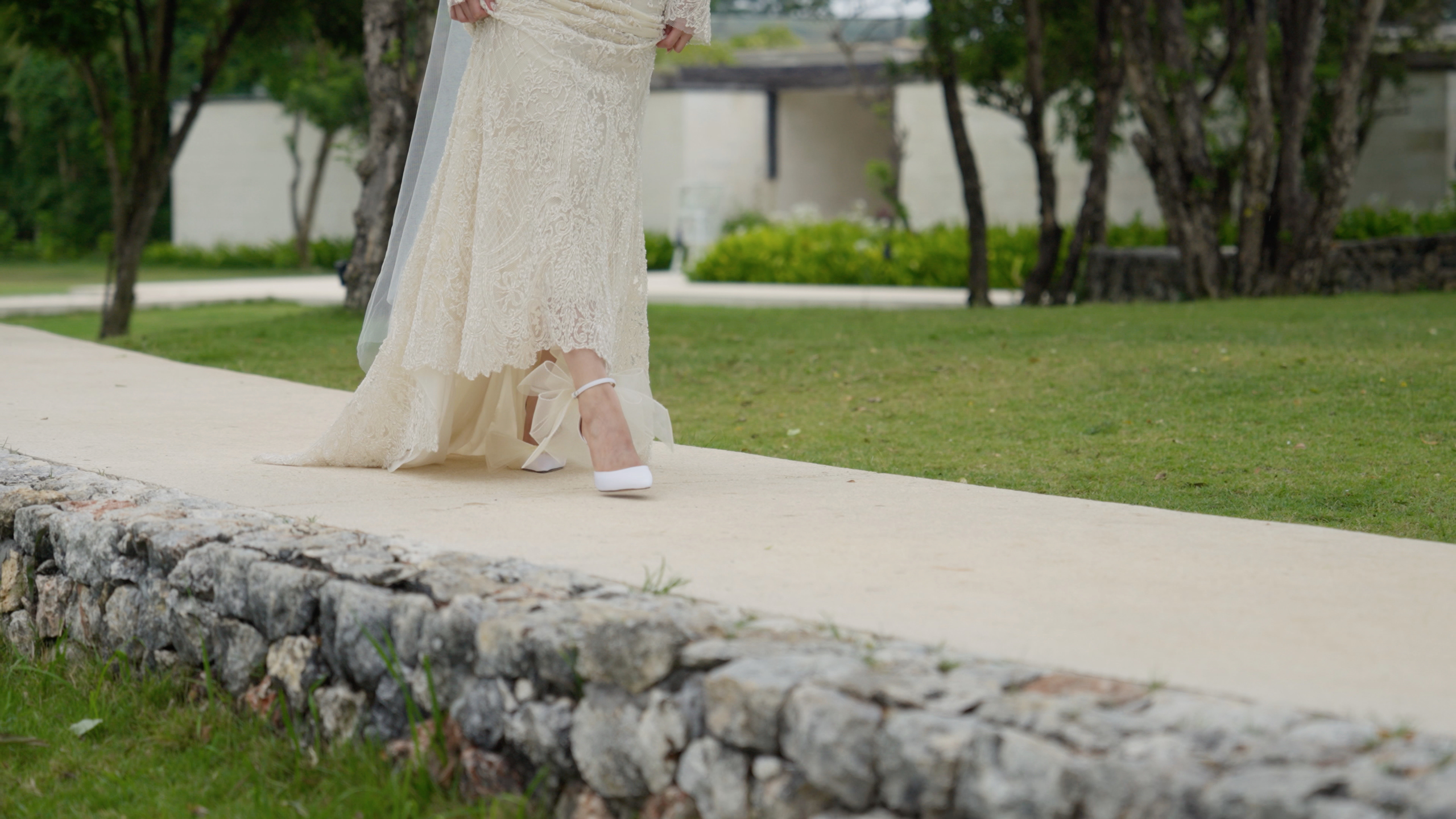 Candid, emotional wedding moment filmed at Alila Villas Uluwatu, Bali