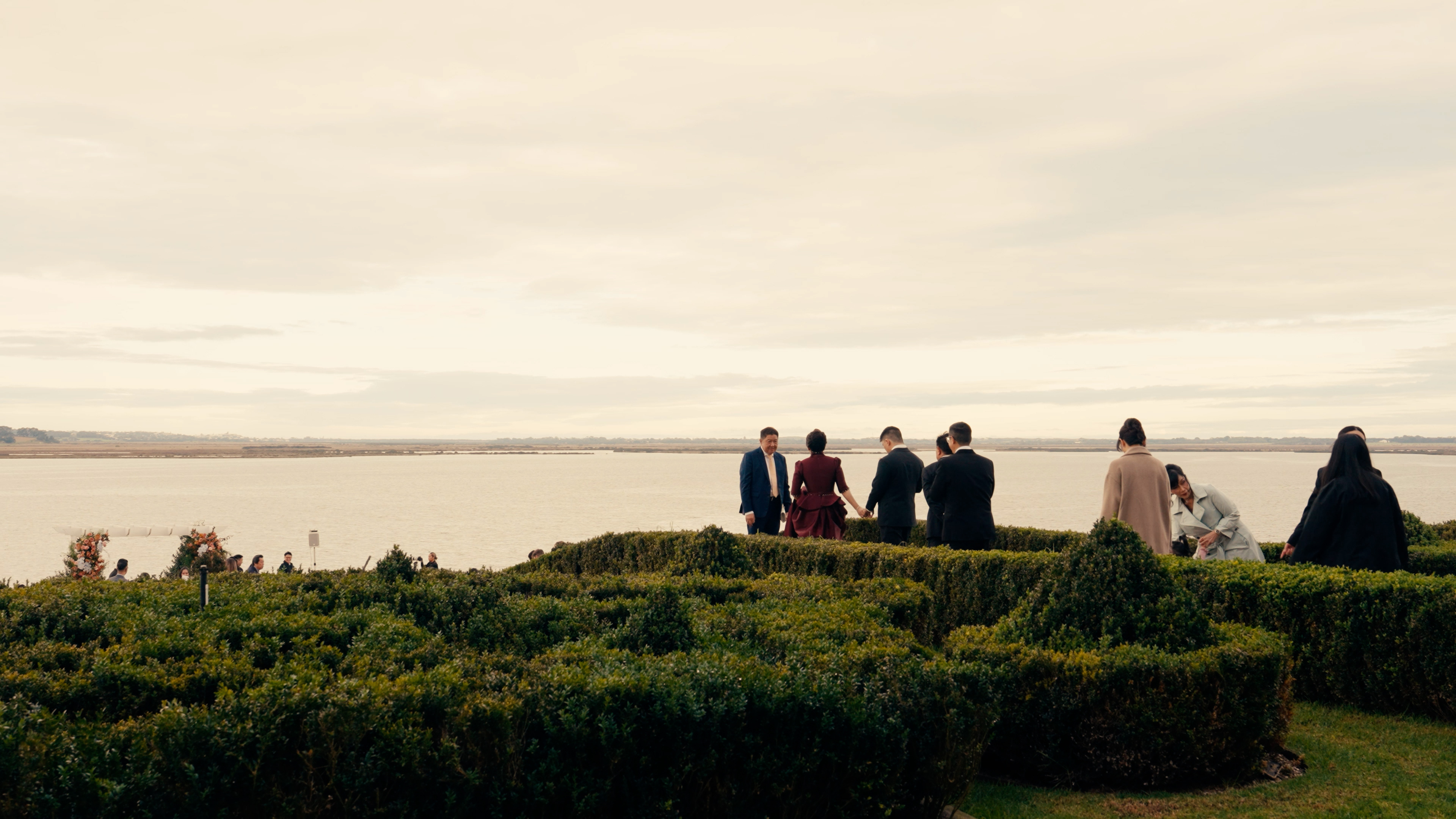 Candid, emotional wedding moment filmed at Campbell Point House