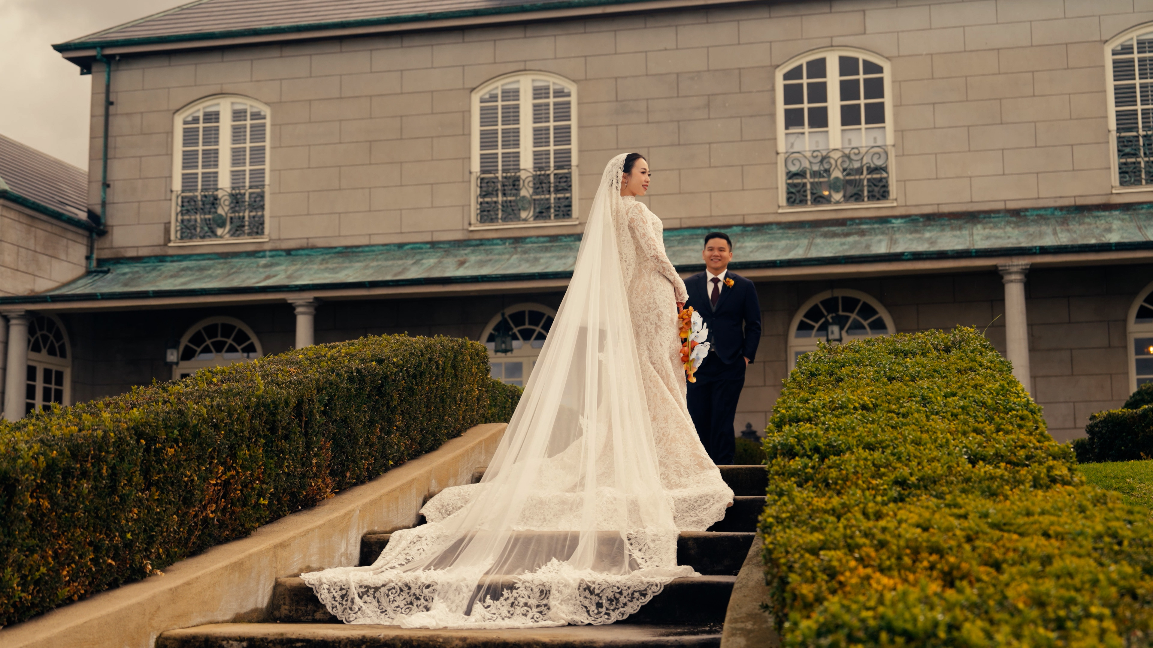 Honest wedding film moment captured at Campbell Point House