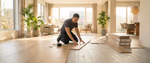 Professional installation of LVP and laminate flooring for residential home upgrades | Home Improvement | Quickfix Handyman Inc. | Calgary