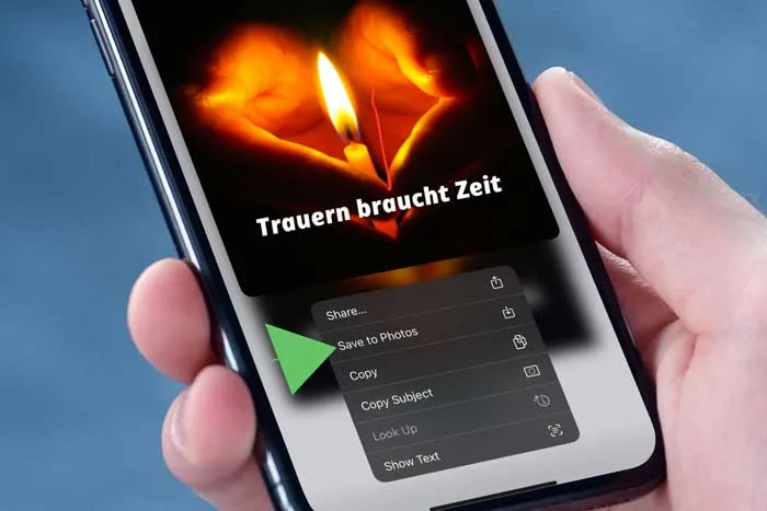 Bild sichern auf Iphone