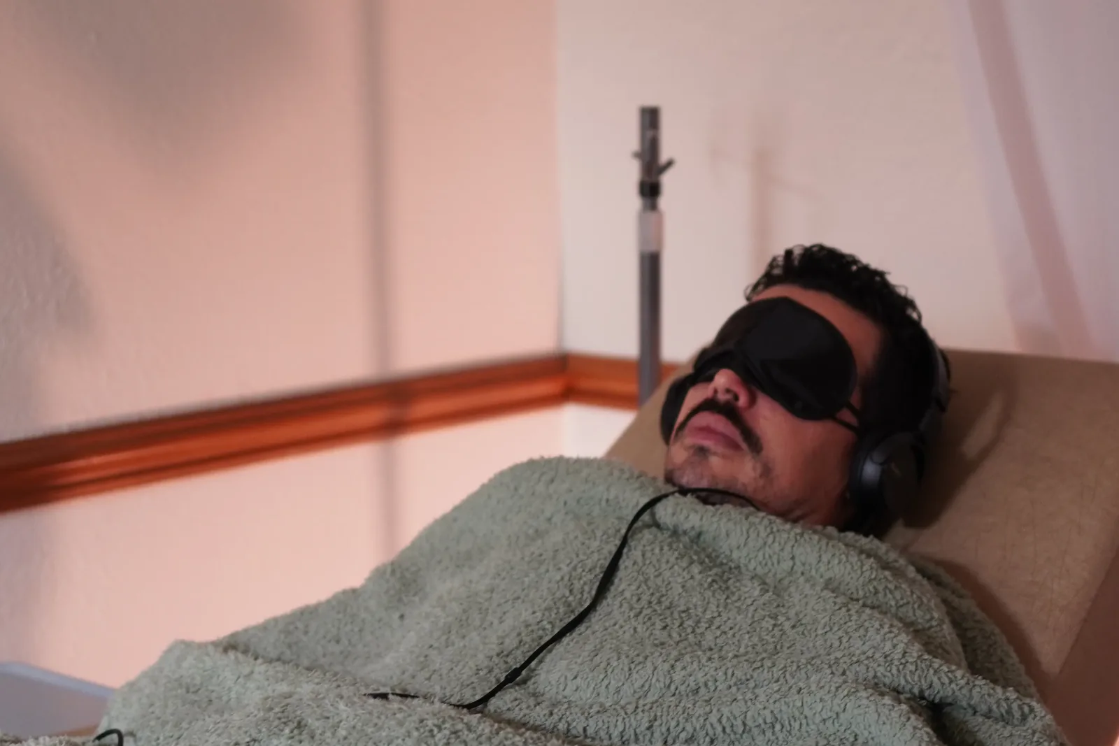 Patient resting in a calm, monitored treatment room during Spravato treatment at ARC Mental Health in Miami