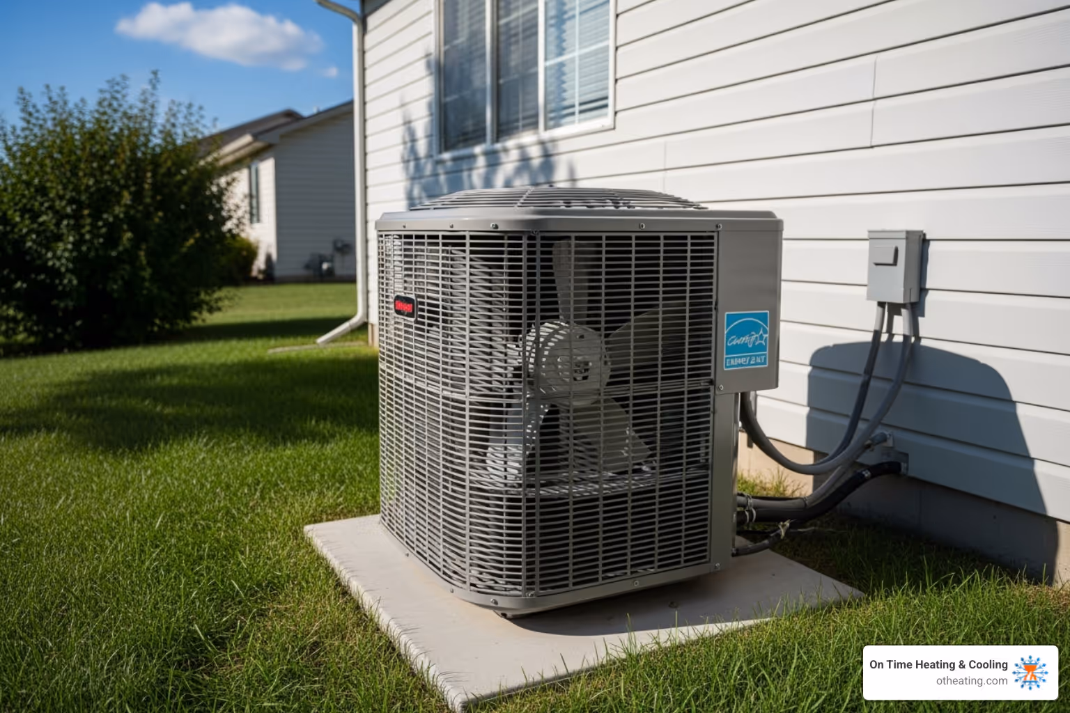 Modern high-efficiency central air conditioner - AC installation Germantown