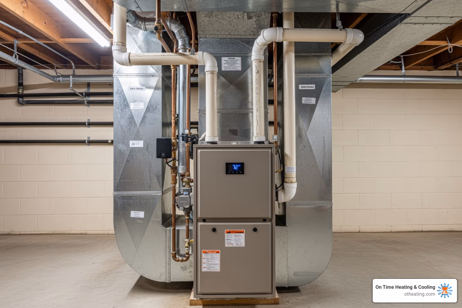 modern high-efficiency furnace - Waukesha furnace installation