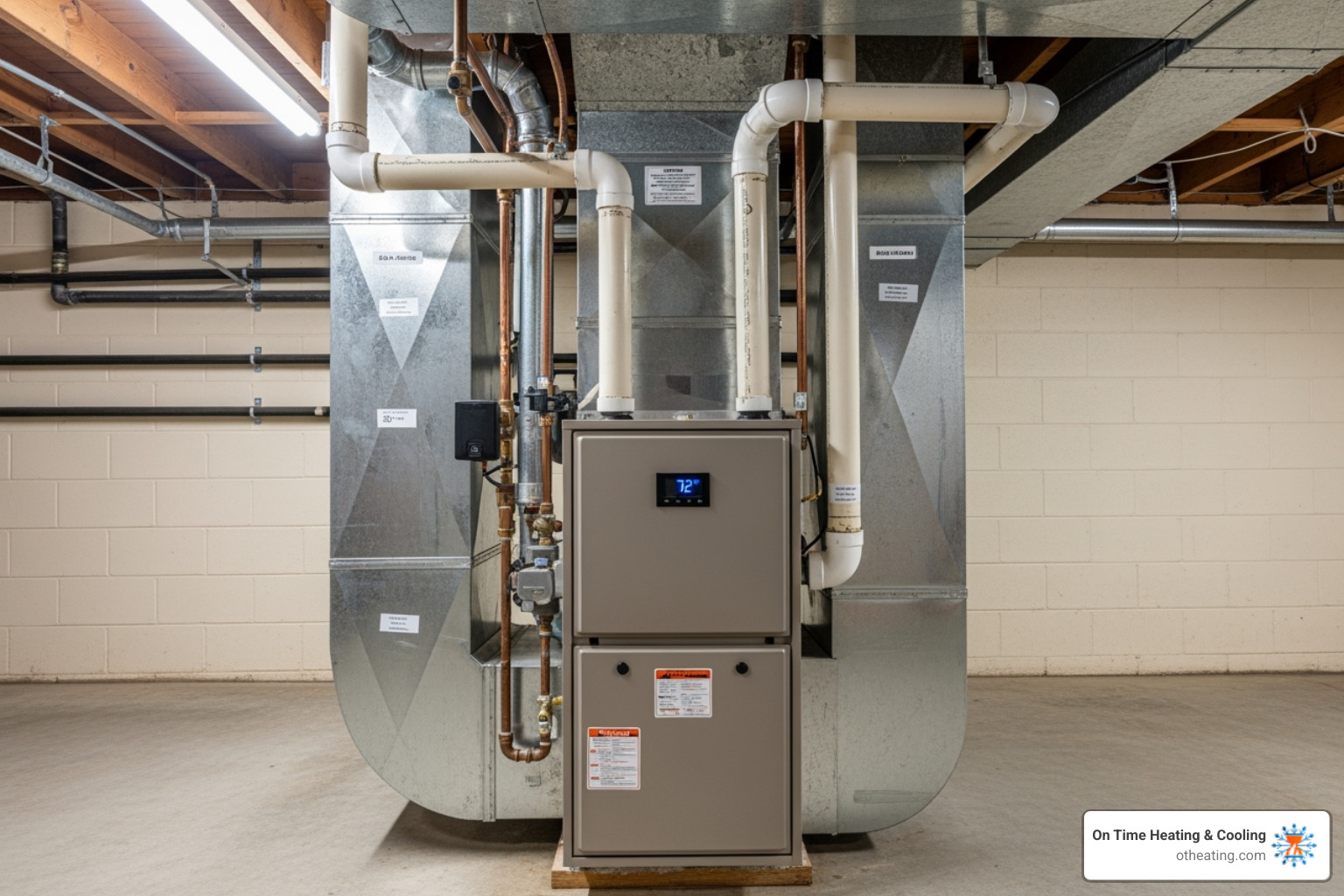 modern high-efficiency furnace - Waukesha furnace installation